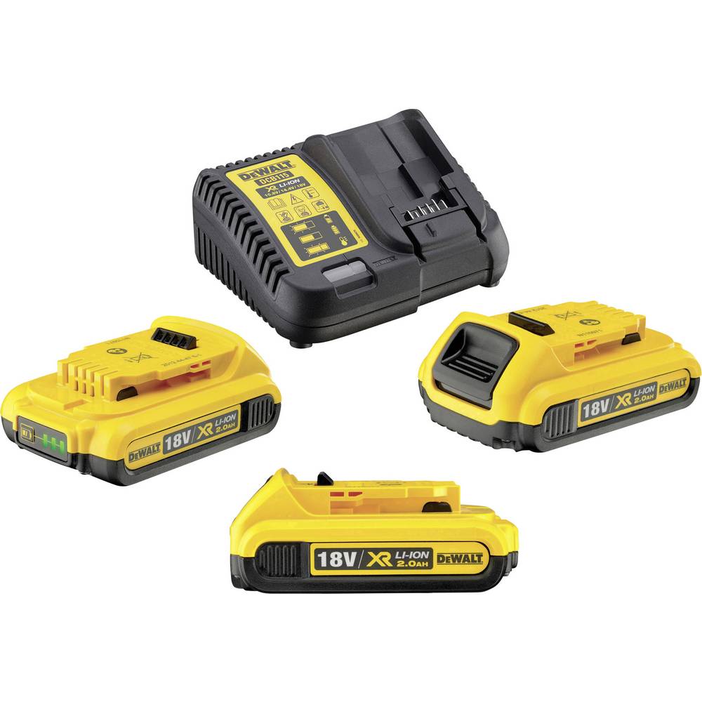 DEWALT - KIT CARICABATTERIE con3 batterie 2 Ah	